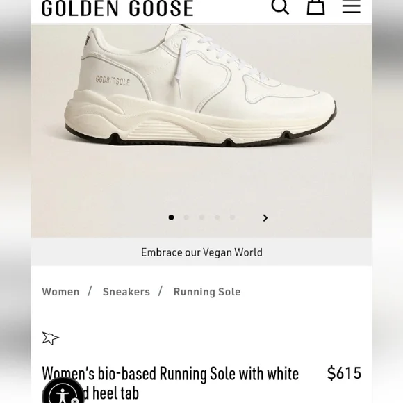 Authentic Golden Goose Womens Bio Based Running Sole Size 8 - Picture 1 of 16